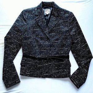 Black Anne Klein Belted Blazer (Size 6)